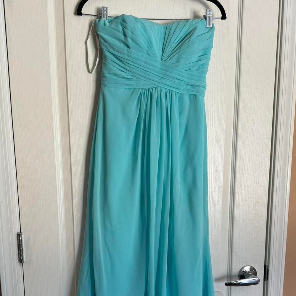 Tiffany blue chiffon dress